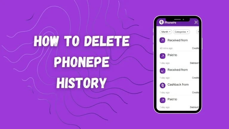 How to Delete PhonePe History
